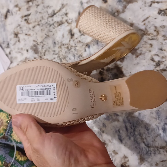 Antonio Melani x The Nat Note, the Riviera Woven women's Metallic Slip-On Mules - Picture 7 of 9